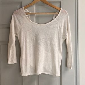 Cross-Back Long Sleeved Top